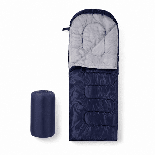 210 × 75 cm Navy Blue Portable Envelope Camping Sleeping Bag 1.3kg Thickened