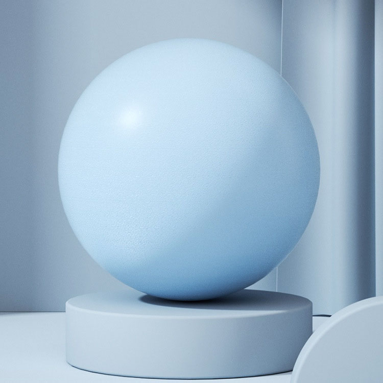 Blue Anti-Burst Yoga Exercise Ball with Manual Hand Pump - 25 cm Thickened