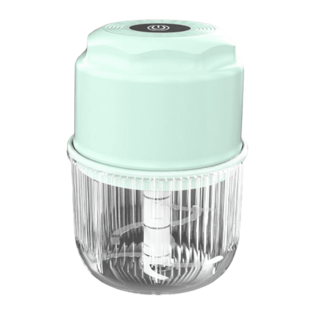 Green Cordless Electric Mini Food Chopper with 316 Stainless Steel Blades