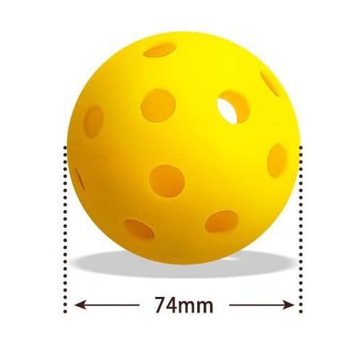 Yellow Pickleball Balls Set - 6 Piece 40 Hole Outdoor Indoor Pickleball