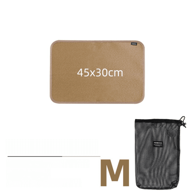 45 × 30 cm M Size Fireproof Outdoor Mat with Storage Bag - Silicone Coated