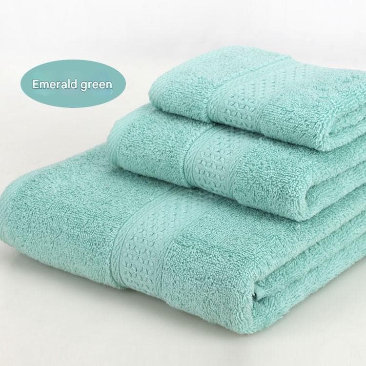 3-Piece Emerald green Towel Set - Soft Absorbent Bath, Hand & Face Towels
