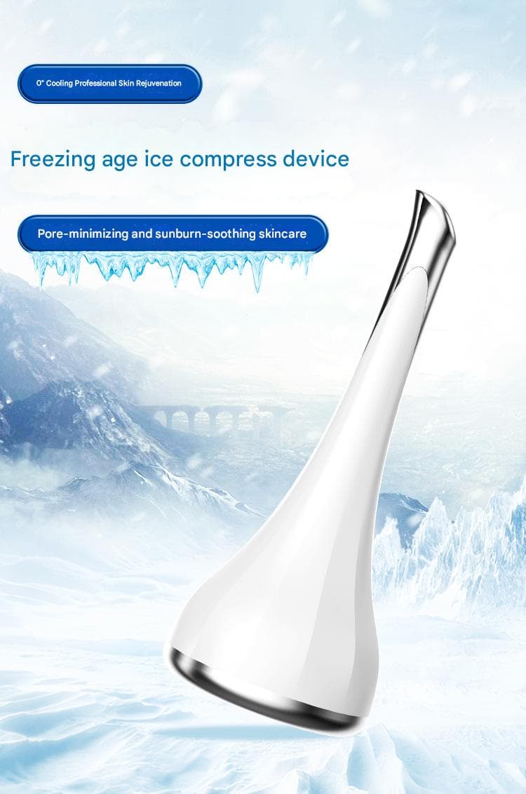 White Flat-Surface Ice Cold Therapy Facial Tool - Mini Ice Hammer Cryo Stick
