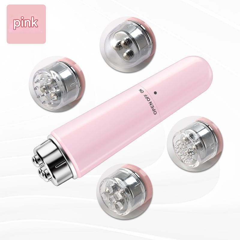 Pink Electric Eye Massager Pen - Vibration Massage Wand for Eye Area, Face