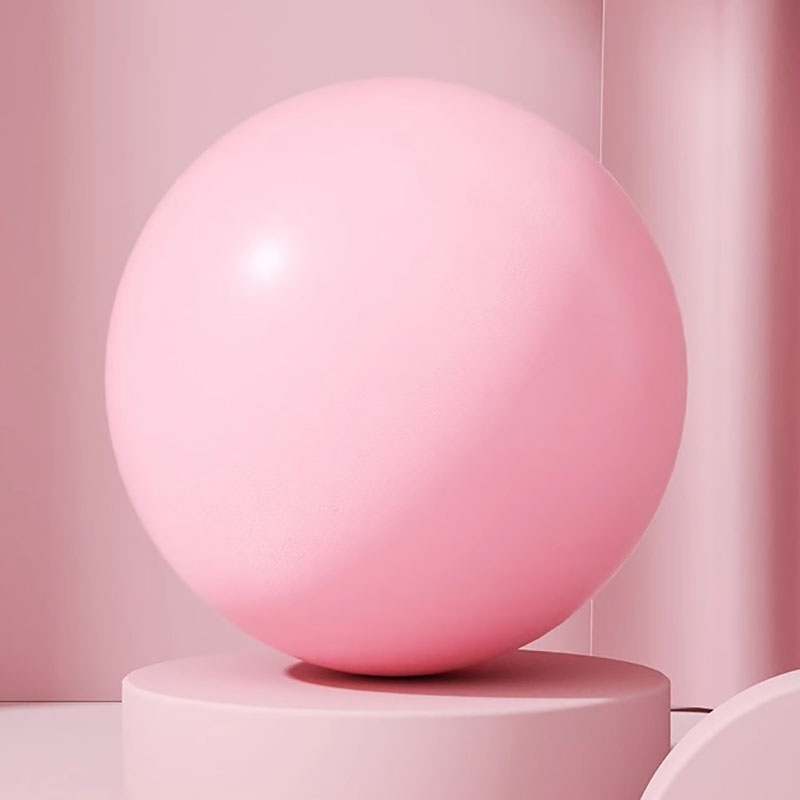 Pink Anti-Burst Yoga Exercise Ball with Manual Hand Pump - 25 cm Thickened