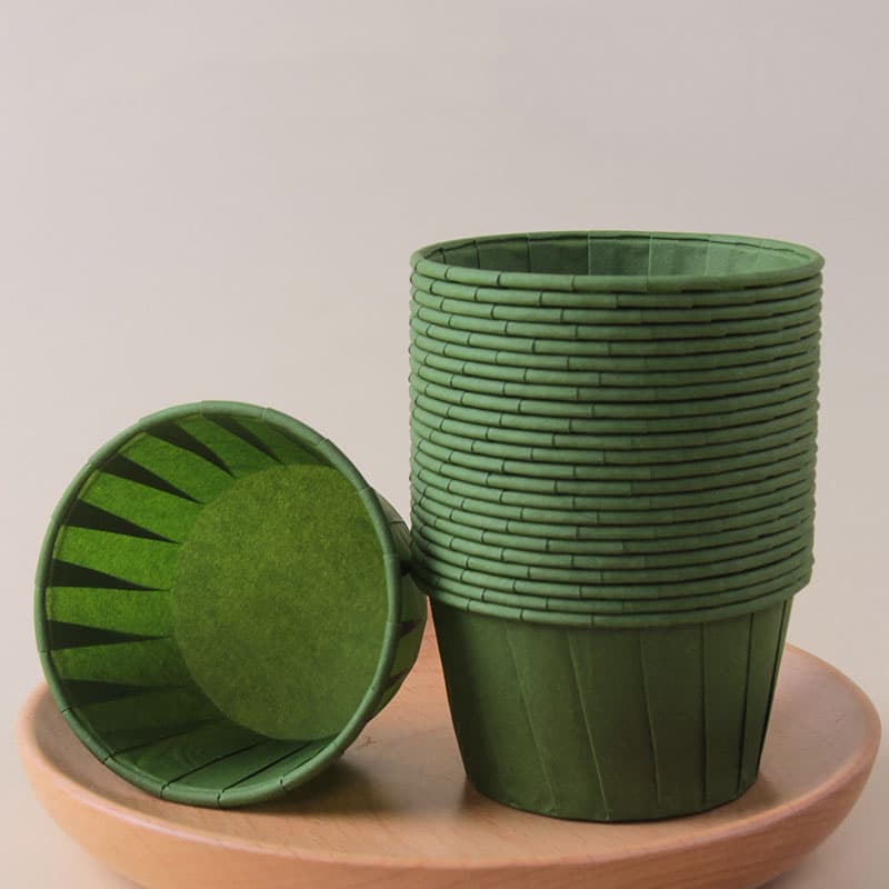 Green 50-Piece Cupcake Baking Cups 2.56in Greaseproof Paper Liners