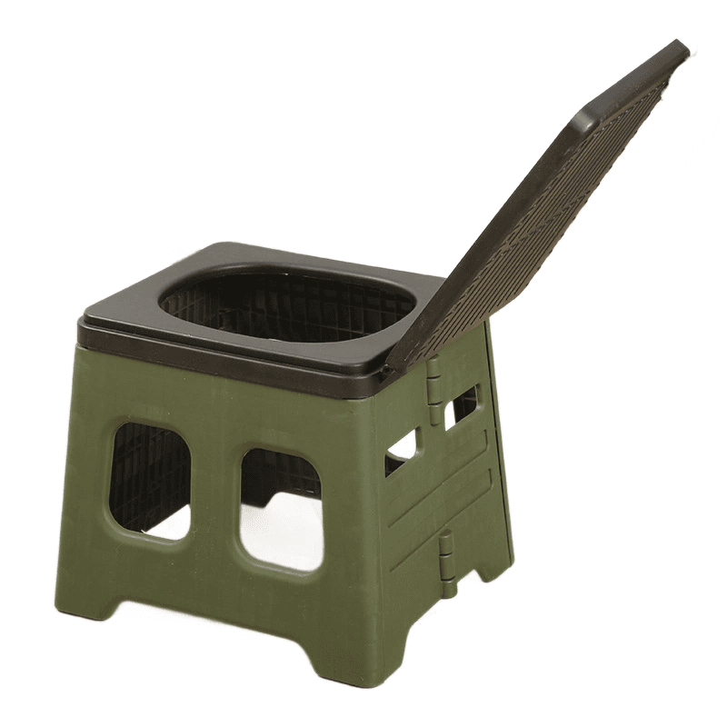 Green Portable Folding Toilet Stool Outdoor Camping Car Emergency Portable