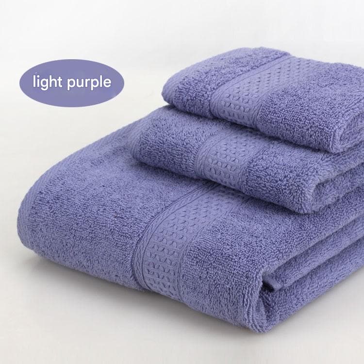 3-Piece Light purple Towel Set - Soft Absorbent Bath, Hand & Face Towels