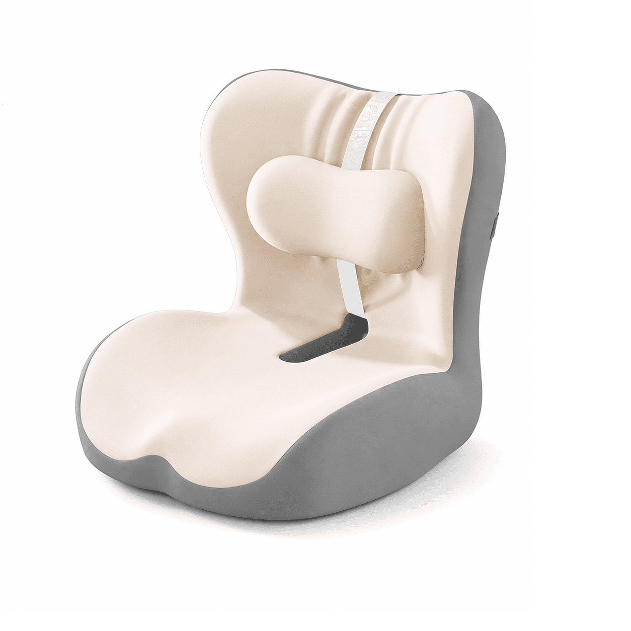 Ergonomic Memory Foam Seat Cushion with beige-gray Support - Beige Gray