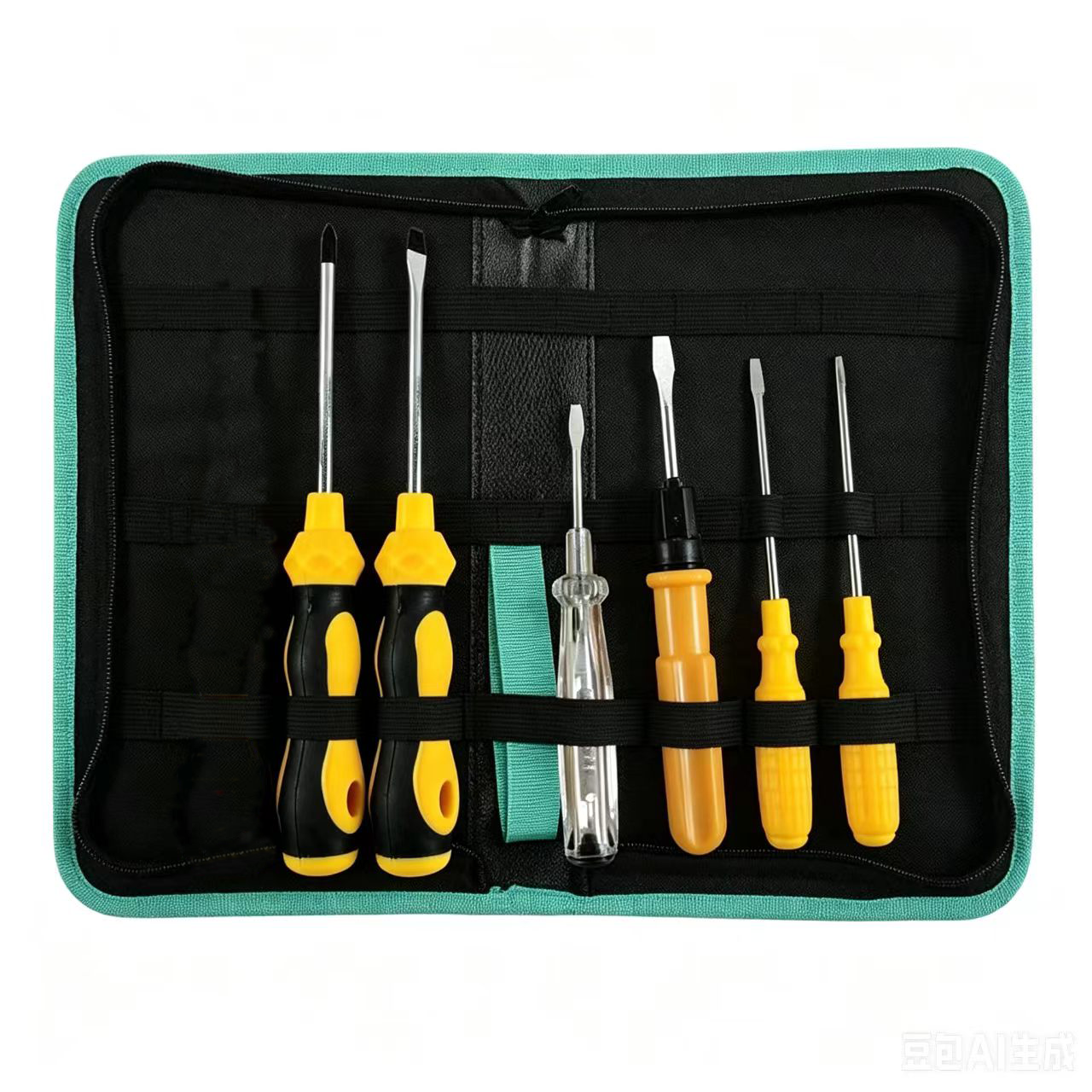 7-Piece Household Screwdriver Set - Includes a 6-Piece Yellow Screwdriver