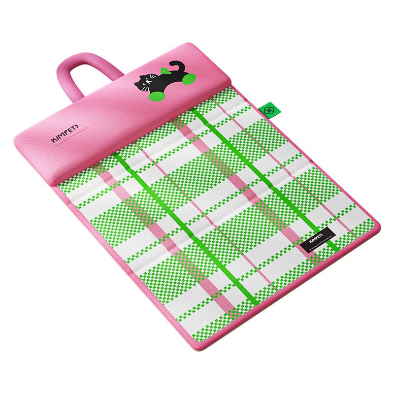 Green Foldable Pet Cooling Mat (XL) - Double-Sided Summer Dog Bed Pad