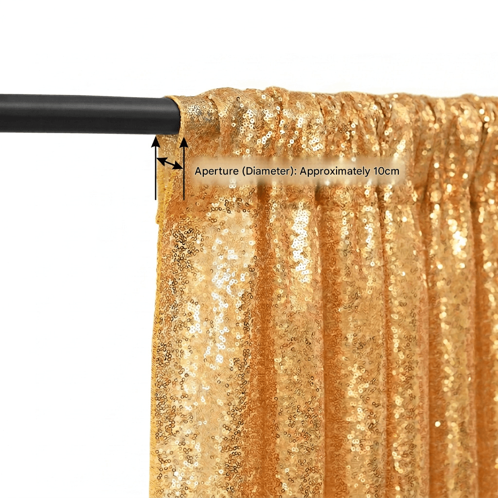 Gold Sequin Backdrop Curtain Party Wedding Photo Booth Background Panel 8FT