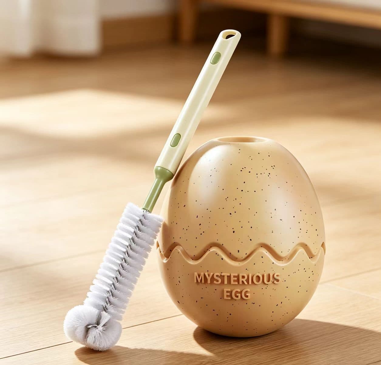2-piece Brown Dinosaur Egg Dog Slow Feeder Toy Set with Cleaning Brush - TPR