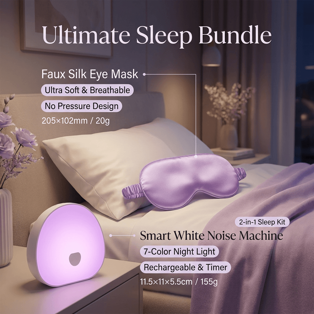 Nighttime Anxiety Relief & Relaxation Set - Purple Imitation - Purple White