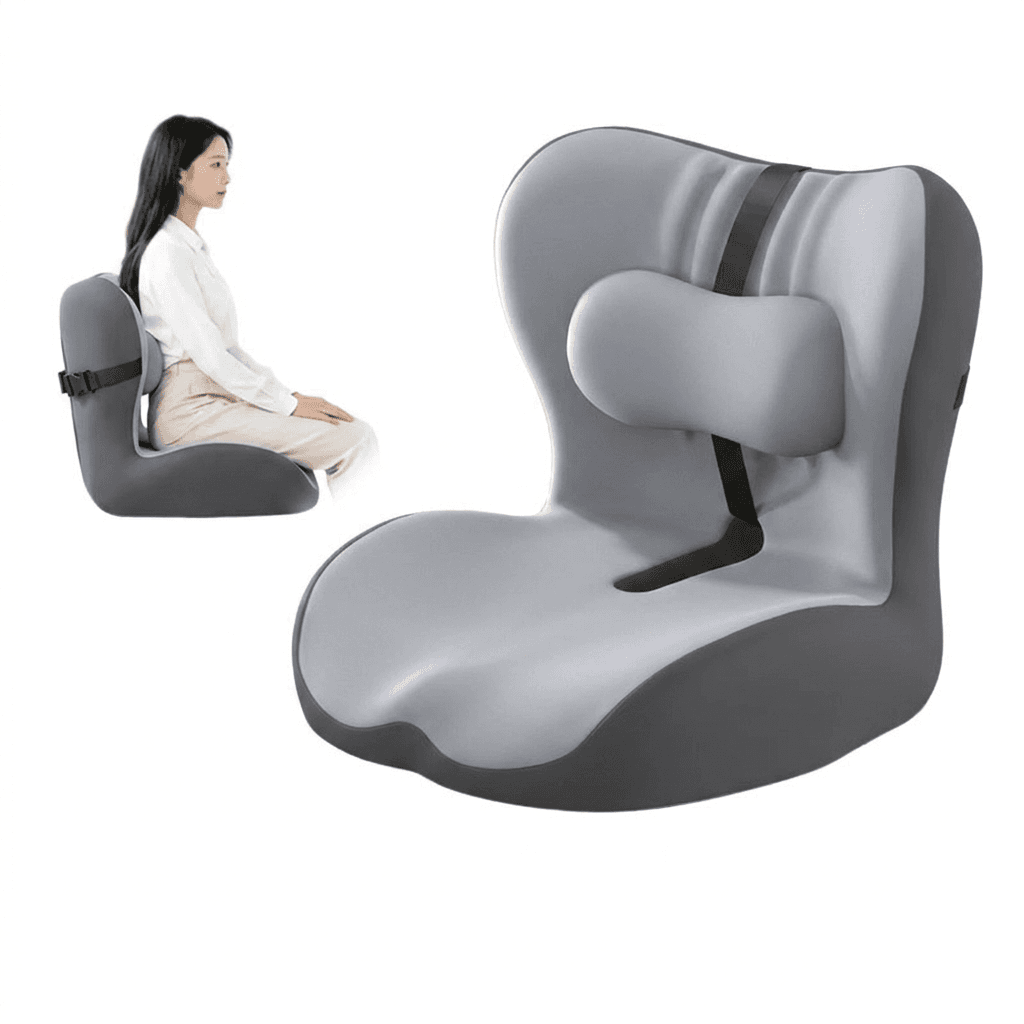 Ergonomic Memory Foam Seat Cushion with two-tone gray - Two Tone Gray