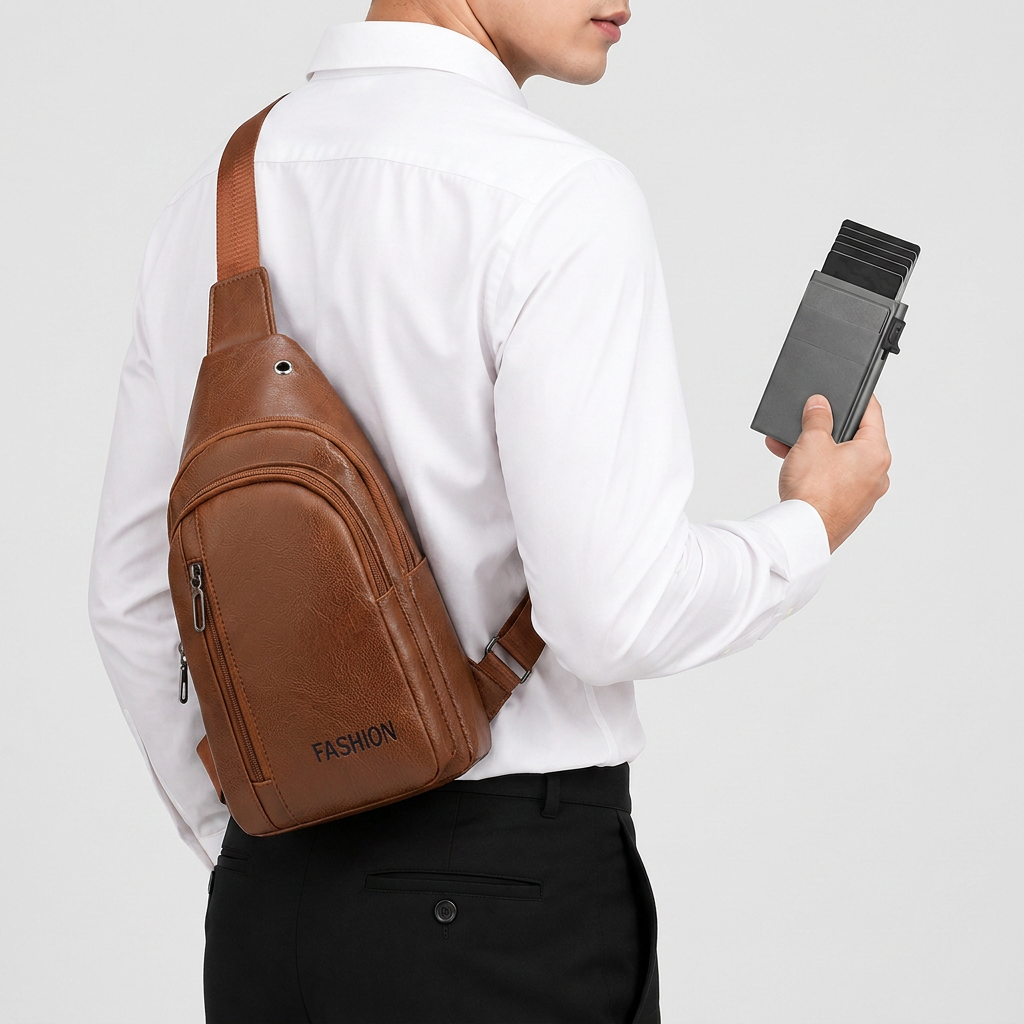 Office Commuter Business Set-Light brown Men's - Light brown and Grey