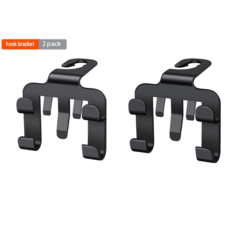 2-Piece Multifunctional Car Seat Back Hook and Phone Holder - ABS Material