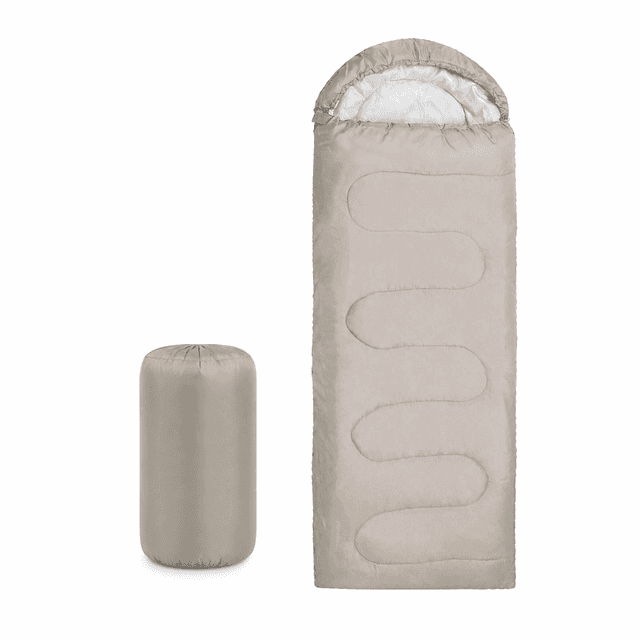 210 × 75 cm Beige Portable Envelope Camping Sleeping Bag - Beige Envelope