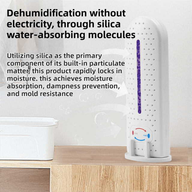 Mini Renewable Dehumidifier Device for Cupboard Drawer Basement - Wireless