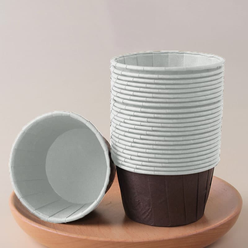 Dark Brown 50-Piece Cupcake Baking Cups 2.56in Greaseproof Paper Liners