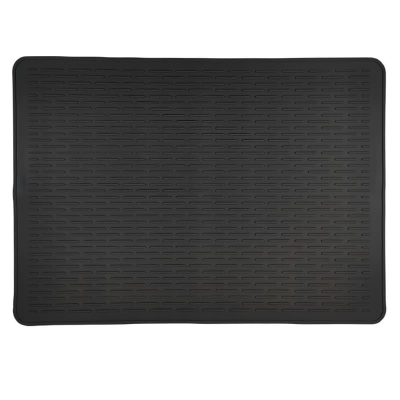 Black Extra Large Silicone Countertop Protector & Dish - Size 76 × 53 cm