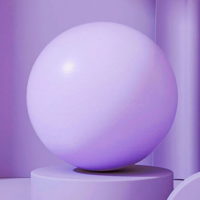 Purple Anti-Burst Yoga Exercise Ball with Manual Hand Pump - 25 cm Thickened