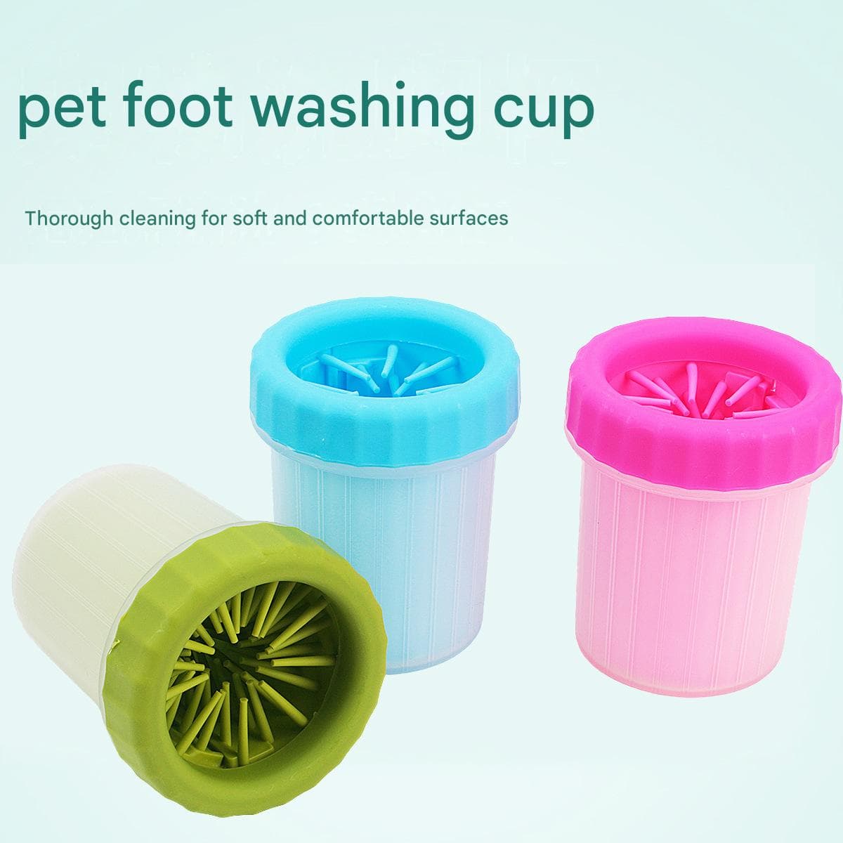 Blue small size Pet Paw Cleaner Cup Portable Dog Paw Washer with Soft