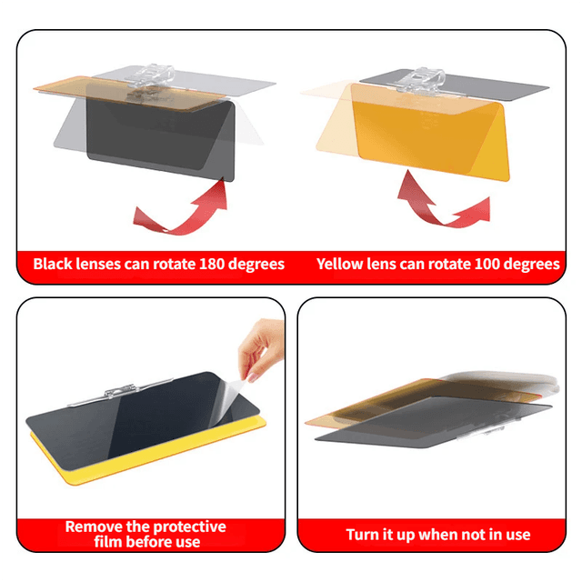 2-in-1 Car Anti-Glare Visor Extender - Day & Night Driving HD Goggles