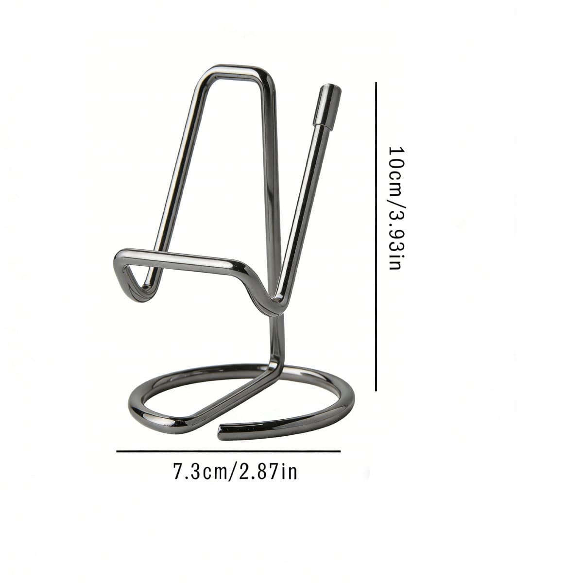 2-Pack Black Universal Aluminum Phone Stand - Minimalist One-Piece Metal