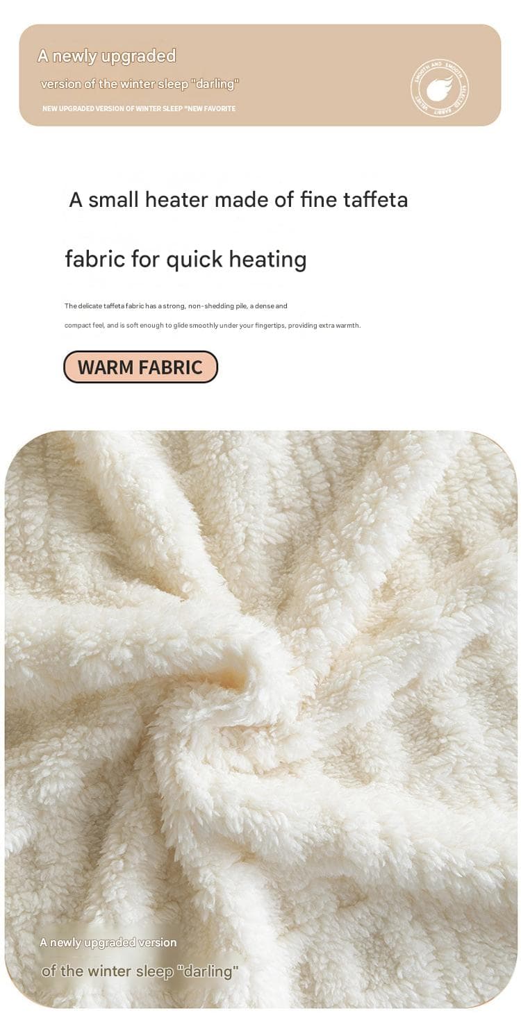 Beige 150 × 200 cm Thickened Double-Sided Plush Waffle Weave Throw Blanket