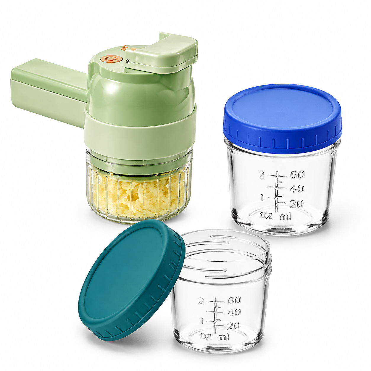 Seasoning Preparation and Storage - Green and Dark Blue and Dark Green