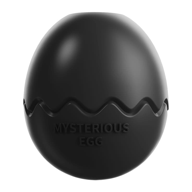 Black Dinosaur Egg Shaped Dog Slow Feeder Toy - TPR Interactive Treat