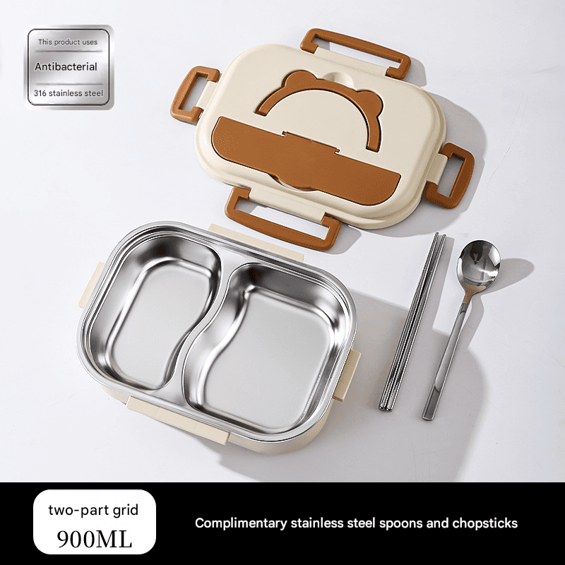 2 Grids 316 Stainless Steel Insulated Lunch Box with Compartments