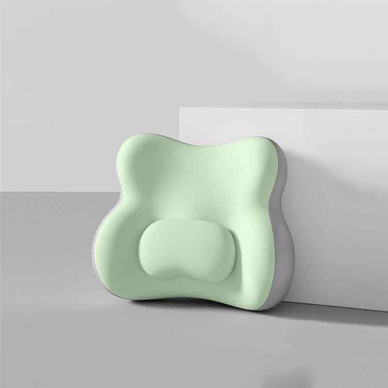 Gray-Green Ergonomic Memory Foam Lumbar Support Cushion for Office Chair
