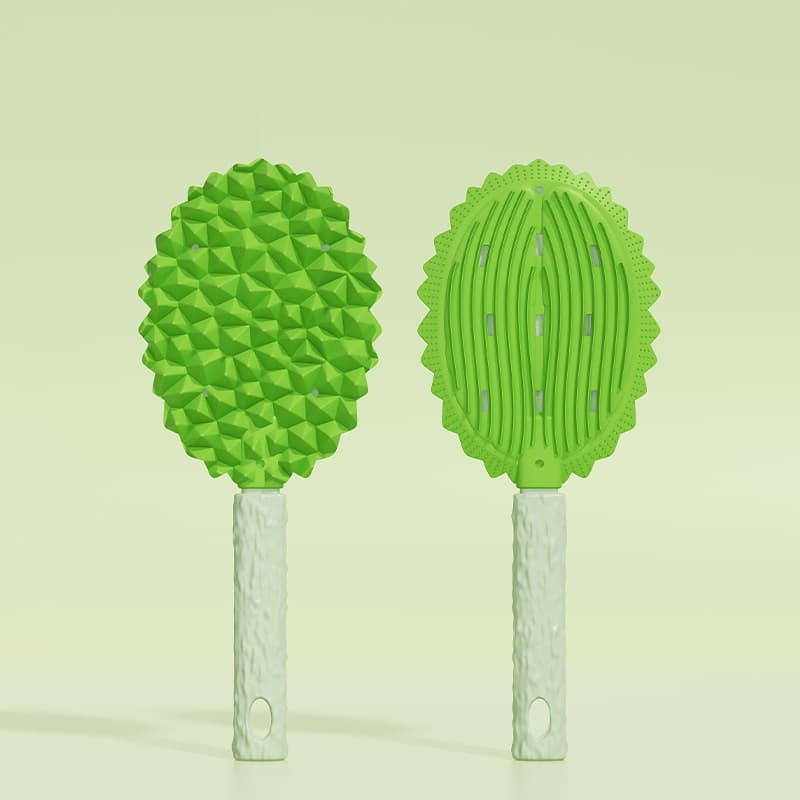 2-piece green Pet Durian Massage Grooming Brush - TPR Double-Sided