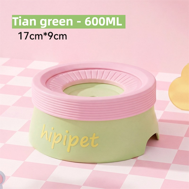 Tian Green 600 ml Large No Spill Slow Water Dog Bowl, Pet - 600 ml Slow