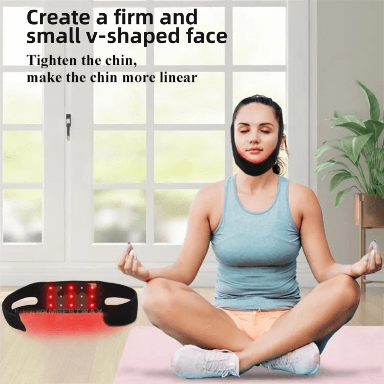 Breathable V-Line Chin Strap with 15 high-intensity Red-Light LEDs