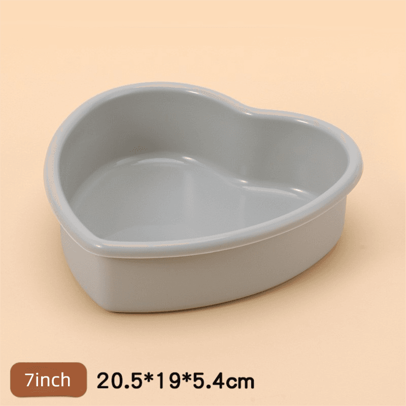 7 Inch Heart Shaped Silicone Cake Mould - Grey Non-Stick Baking - 20.5 cm