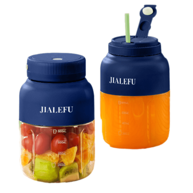 Blue Portable 1300 ml Multi-Functional Blender with Dual-Drink Lid