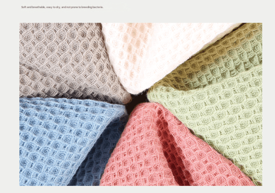 Light Pink 3-Piece Waffle Weave Cotton Towel Set - Lightweight, Quick-Dry