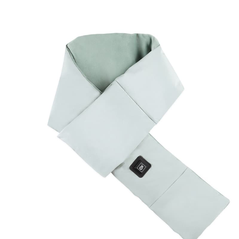 Light Green USB Electric Heated Scarf - Portable Puffer Neck Warmer