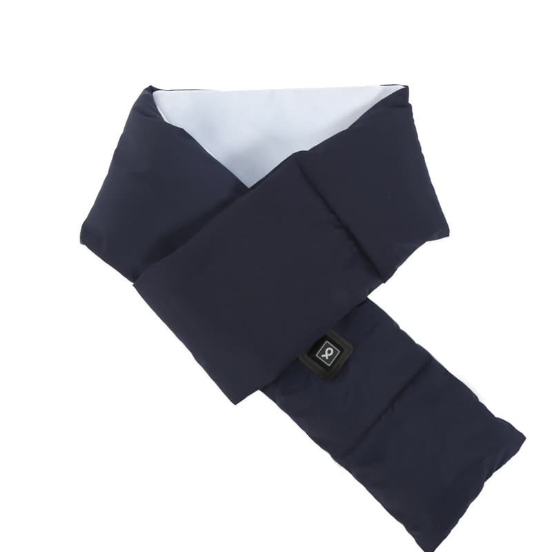 Dark Blue USB Electric Heated Scarf - Portable Puffer Neck Warmer