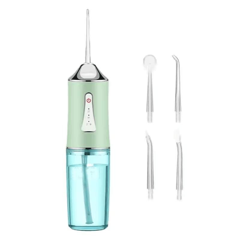 Green Portable Water Flosser Oral Irrigator with 230 ml Tank - Green 230 ml