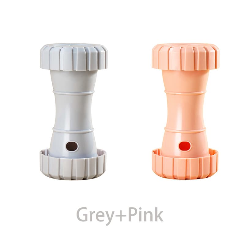 2 Pack（Grey+Pink）: Cat and Dog Treat Dispenser Toy - Interactive - Grey Pink