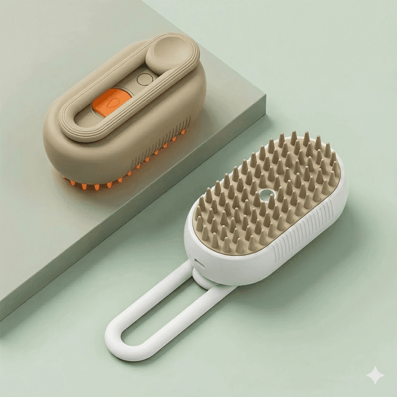 2 Packs 3 in 1 Electric Pet Spray Comb with Rotatable Handle Anti Static