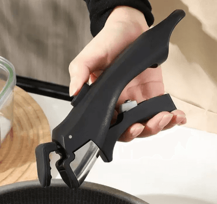 Black Universal Detachable Pot Handle - Anti-Scald Handle Accessory for Milk