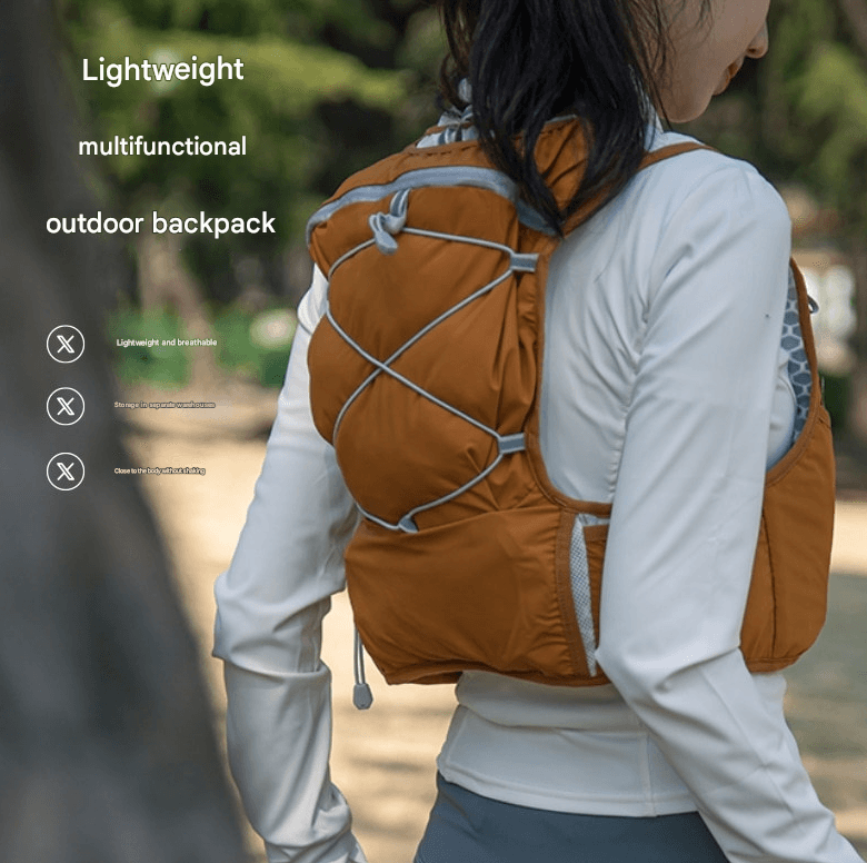 Grey Hydration Backpack for Trail Running, Marathon, and Cycling