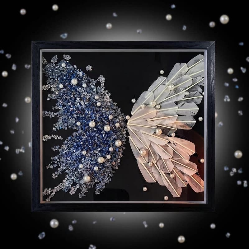 Crystal Feather Butterfly DIY Craft Kit - Handmade Art Material Set
