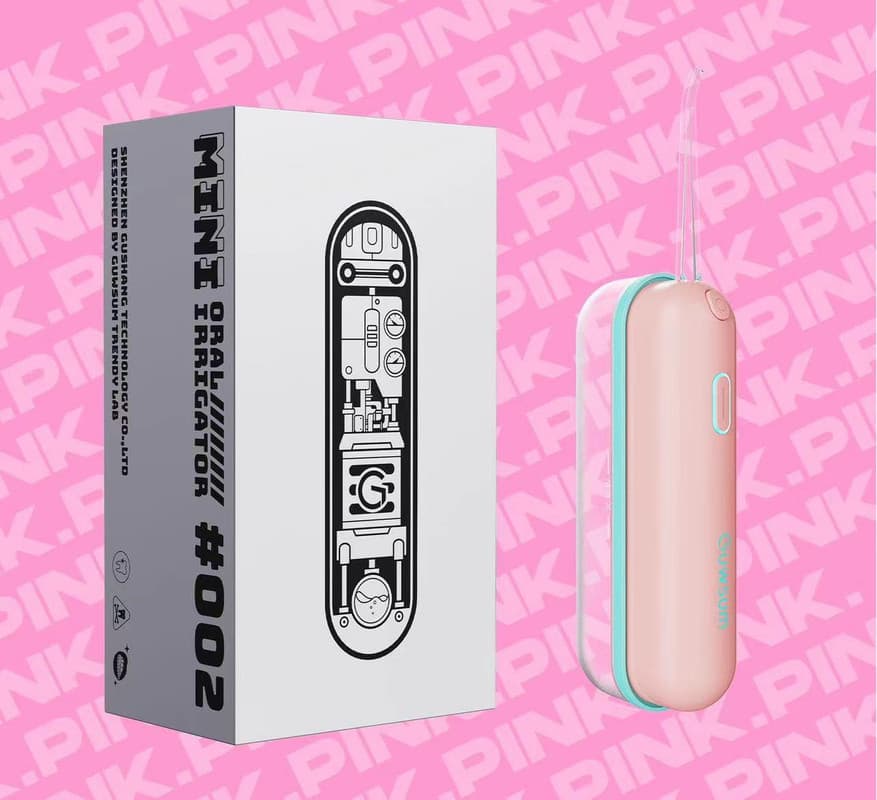 Mini Portable Oral Irrigator - IPX68 Waterproof, UV Sterilization, 3 - Pink