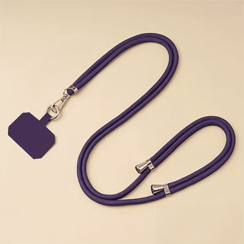 3-Pack Adjustable Purple Crossbody Phone Lanyards - Dual Wear Modes